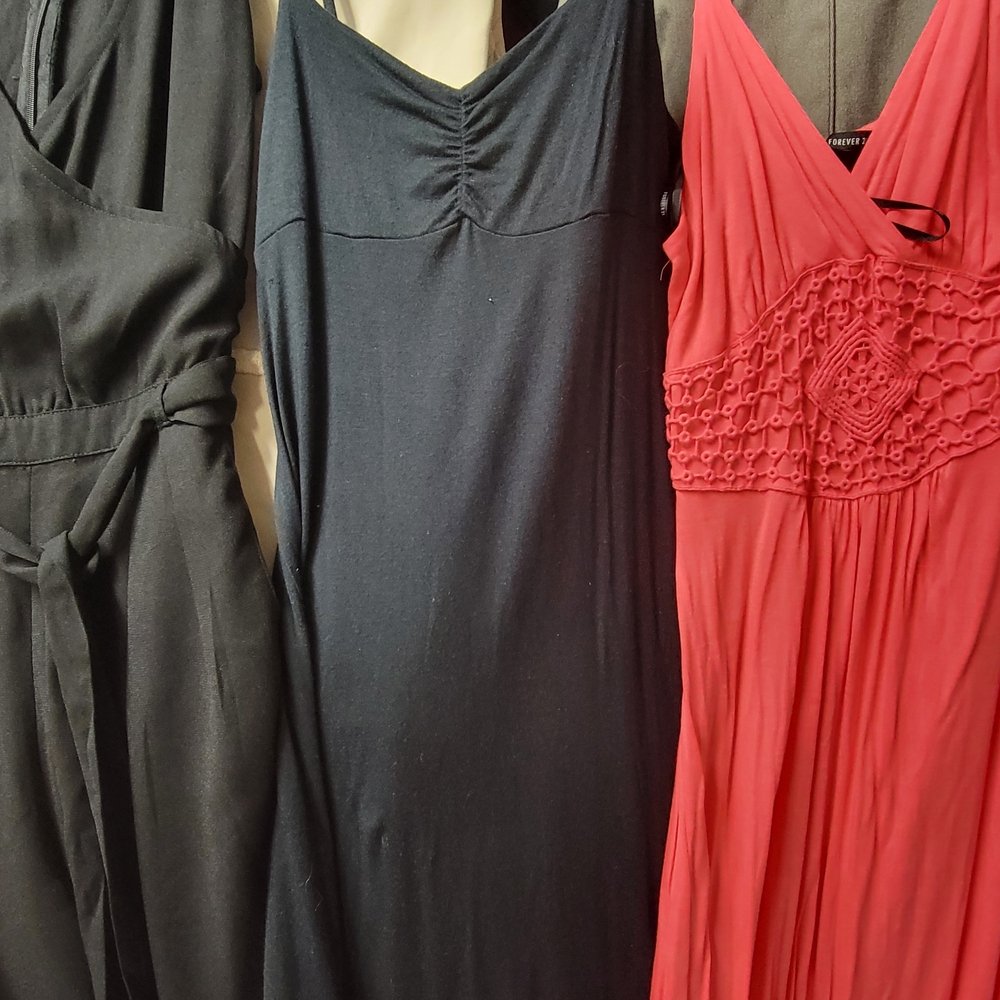 Bundle Of Elegant Black and Red Women's Dresses - Picture 2 of 9